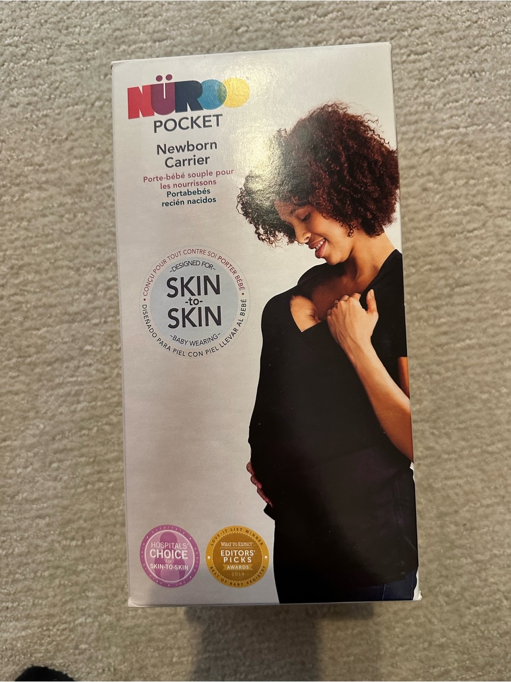 NUROO Pocket Newborn Carrier – Black Skin-to-Skin Support